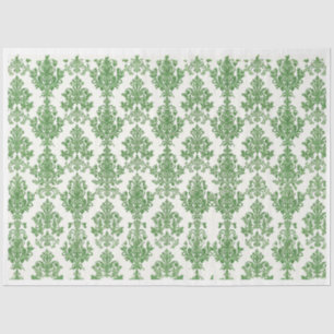 Green Damask Tissue Paper