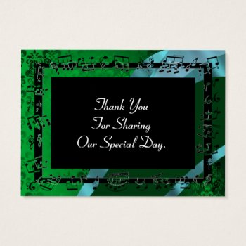 Green Damask  Wedding Favor Thank You Tag by personalized_wedding at Zazzle