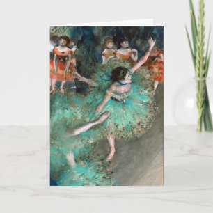 Green Dancer Edgar Degas Card