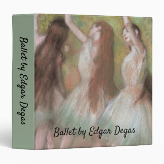 Green Dancers by Edgar Degas, Vintage Ballet Art 3 Ring Binder