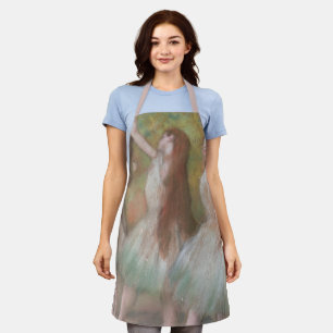 Green Dancers by Edgar Degas, Vintage Ballet Art Apron