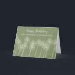 Green Dandelions Grandfather Birthday Card<br><div class="desc">Birthday card for grandfather in green with dandelions and thoughtful verse.</div>