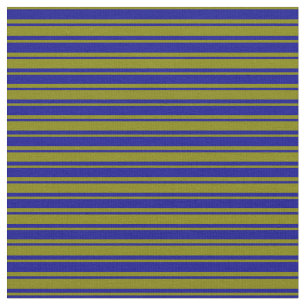 Green & Dark Blue Lines Fabric