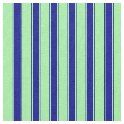Green & Dark Blue Stripes Pattern Fabric