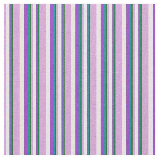 Green, Dark Cyan, Dark Orchid, Mint Cream & Plum Fabric