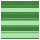 [ Thumbnail: Green & Dark Green Colored Lines Fabric ]
