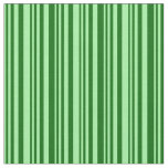 [ Thumbnail: Green & Dark Green Colored Lines/Stripes Pattern Fabric ]