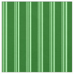 [ Thumbnail: Green & Dark Green Colored Stripes Pattern Fabric ]
