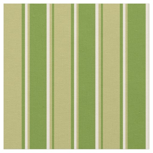 Green, Dark Khaki, and Bisque Lines Pattern Fabric
