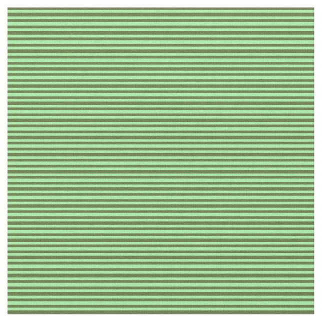 Green & Dark Olive Green Colored Stripes Fabric (Close Up)