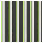[ Thumbnail: Green, Dark Olive Green, Grey, Mint Cream & Black Fabric ]