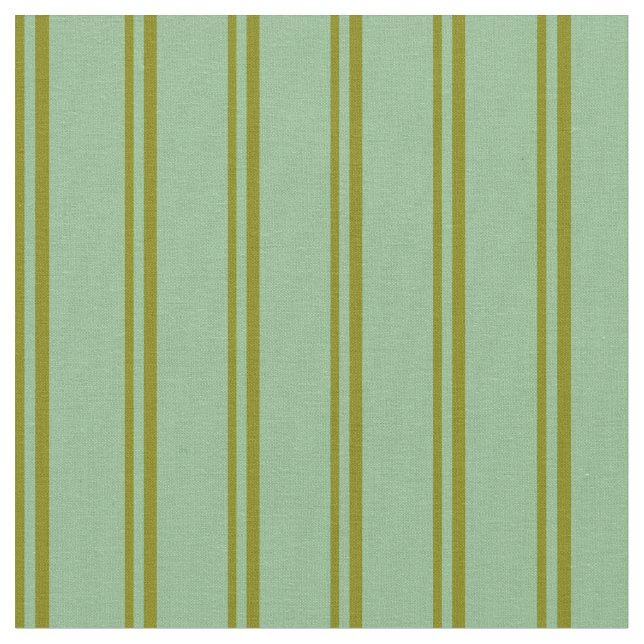 Green & Dark Sea Green Lines Fabric (Close Up)