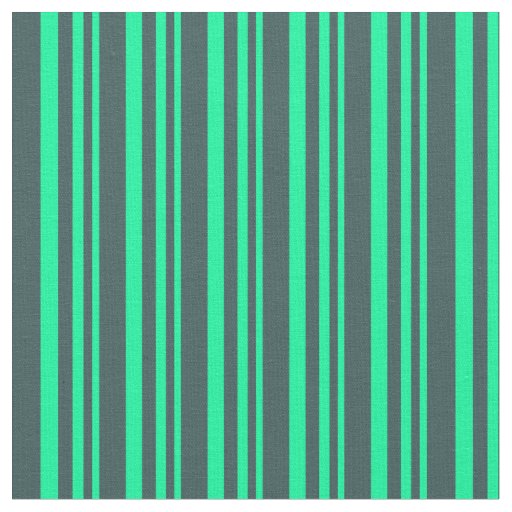 Green & Dark Slate Gray Colored Pattern Fabric