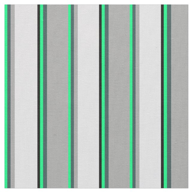 Green, Dark Slate Gray, Dark Gray, Lavender, Black Fabric (Close Up)