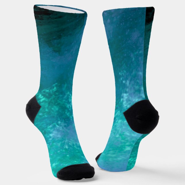 Green Dark Storm Clouds  Socks (Angled)