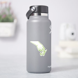 Green Daryl Goblin Hand Touch Grass Die Cut Sticker