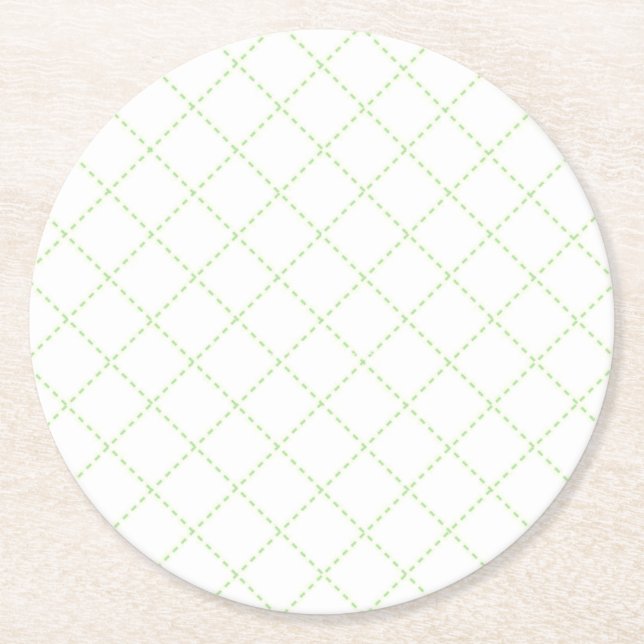 Green dash lines coaster set (Front)