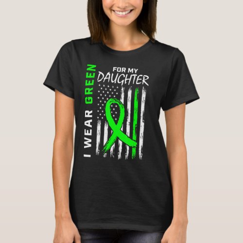 Green Daughter Cerebral Palsy Kidney Disease Aware T_Shirt