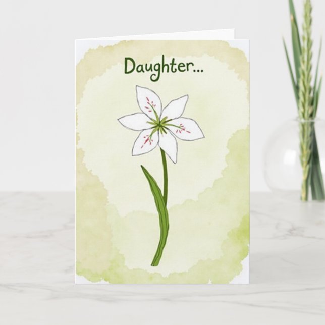 Green Daughter Mothers Day Card (Front)