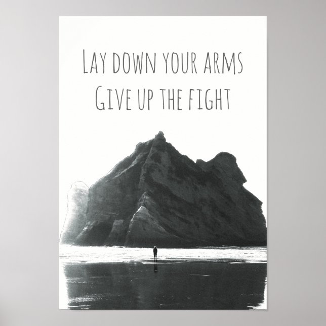 Green Day 21 Guns song lyrics poster (Front)