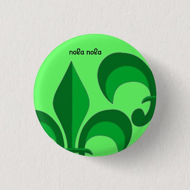 Green De Lis Button (Front)