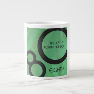 Green Decade 80th Birthday Giant Coffee Mug