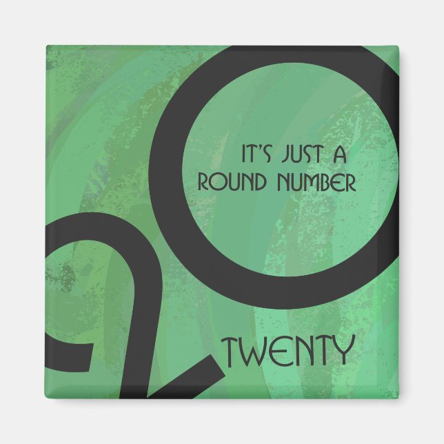 Green Decade Birthdday Magnet (Front)