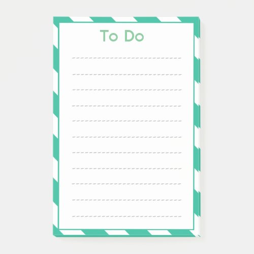 Green Deckchair Stripes To Do List Post_it Notes