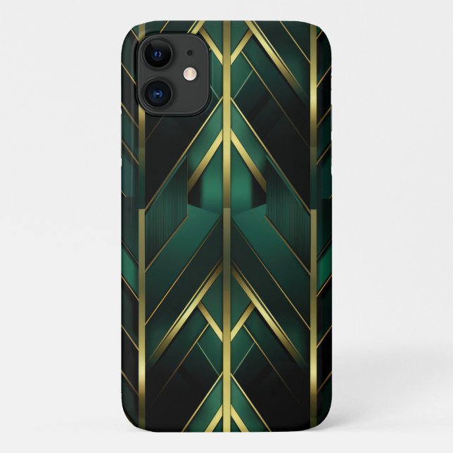 Green Deco Case-Mate iPhone Case (Back)