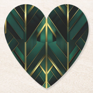 Green Deco Paper Coaster