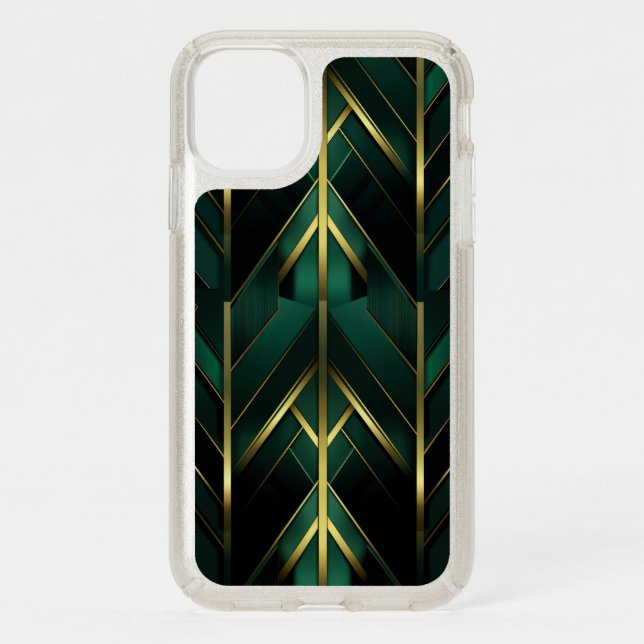 Green Deco Speck iPhone 11 Case (Front)