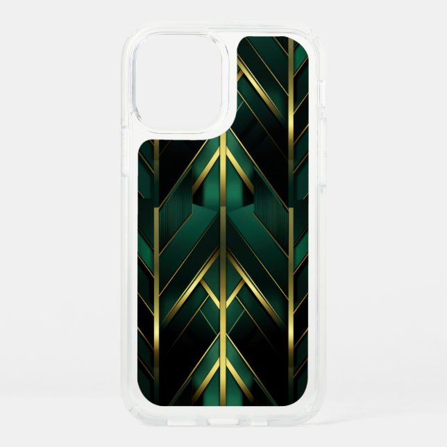 Green Deco Speck iPhone 12 Case (Front)