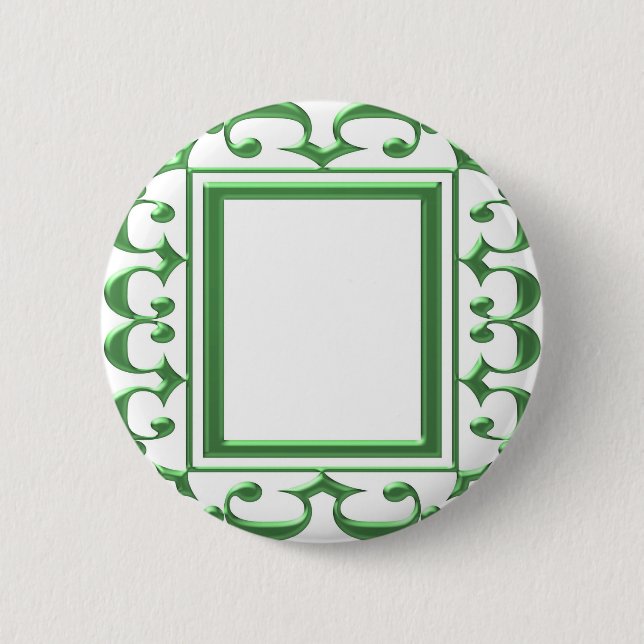 GREEN Decorative Border : Think multi uses Button (Front)