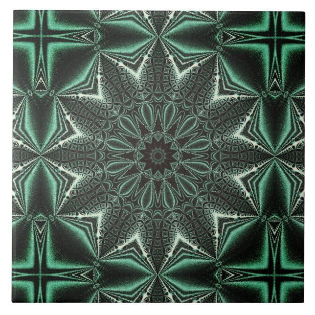 Green Decorative Ceramic Tile (Front)