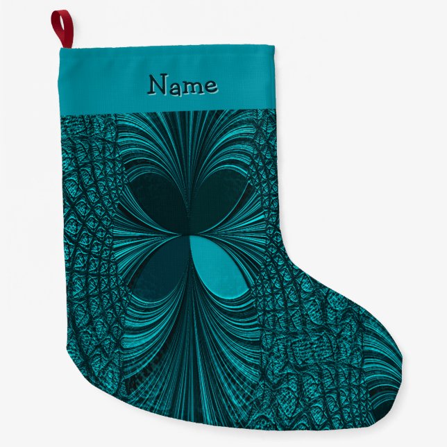 Green Decorative Christmas Stocking (Front)