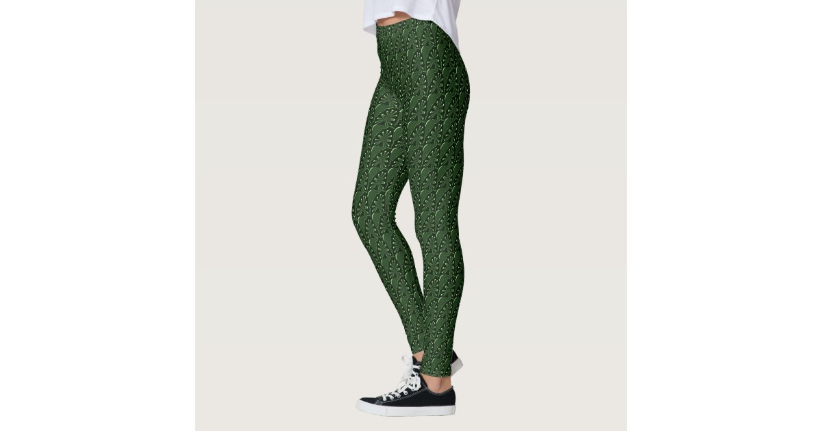 Cute Solid Color leggings | Bright Green Leggings | Zazzle