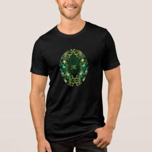 Green Decorative Ornaments Holiday Men's T-Shirt Tri-Blend Shirt