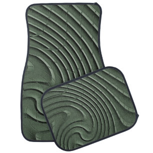 Green Decorative Set of Car Mats