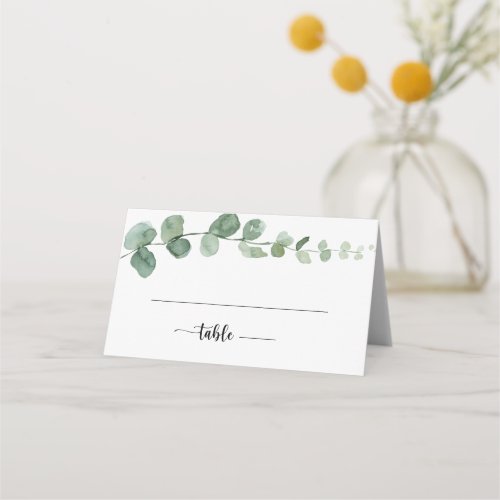 Green Delight Eucalyptus Wedding Place Card