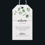 Green Delight Eucalyptus Wedding Welcome  Gift Tags<br><div class="desc">These green delight eucalyptus wedding welcome gift tags are perfect for a simple wedding. The design features watercolor hand-drawn elegant botanical eucalyptus branches and leaves. These tags are perfect for hotel guest welcome bags and destination weddings.</div>