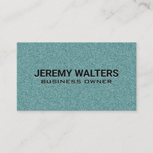 Green Denim Fabric Background Business Card