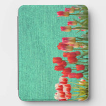 green denim flowers