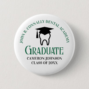 Green Dental Academy Custom Graduation Button