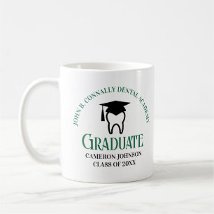 Green Dental School Custom Dentist Graduation Coffee Mug