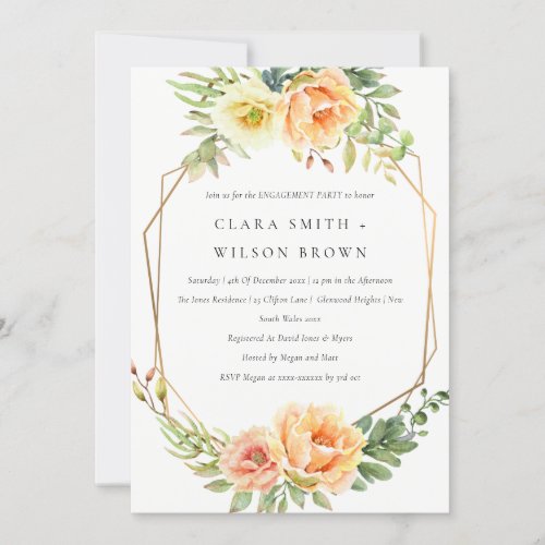 GREEN DESERT SUCCULENT CACTI FOLIAGE ENGAGEMENT INVITATION