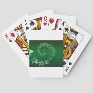 Green Design Party Destiny Celebration Poker Cards