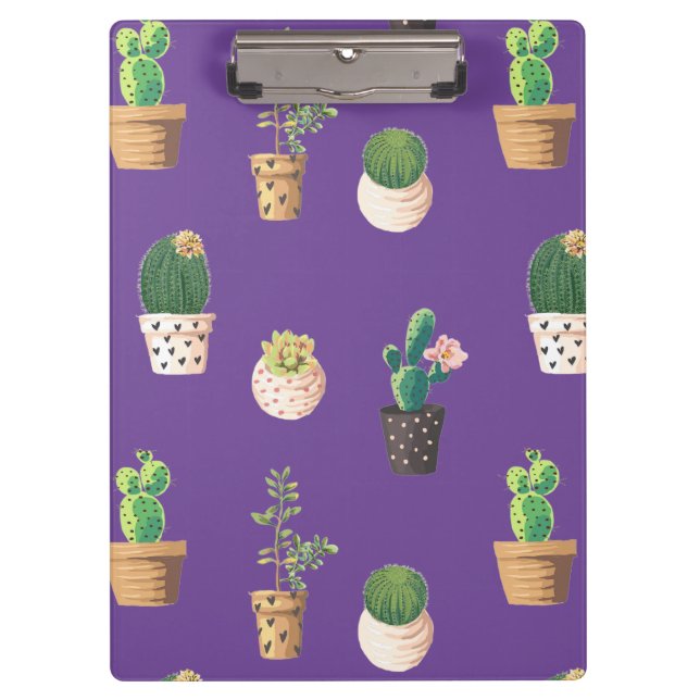 Green Dessert Succulent Cactus in Pots Clipboard (Front)