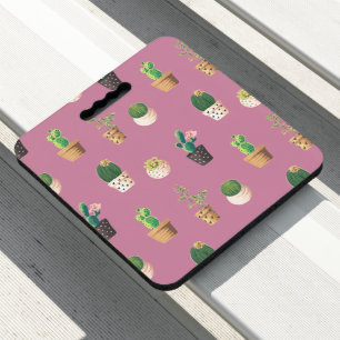 Green Dessrt Succulent Cactus in Pots Seat Cushion