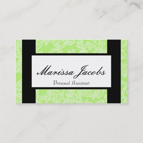 Green Details Personal Assistant Business Card