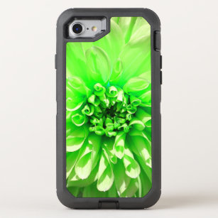 Green Dhalia Flower Otter Box OtterBox Defender iPhone SE/8/7 Case